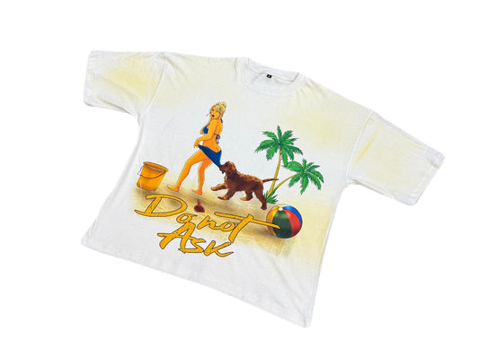BEACH BABE VINTAGE WHITE TEE