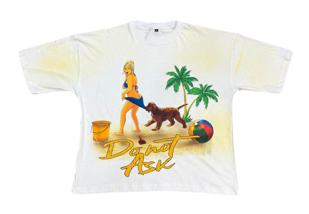 BEACH BABE VINTAGE WHITE TEE