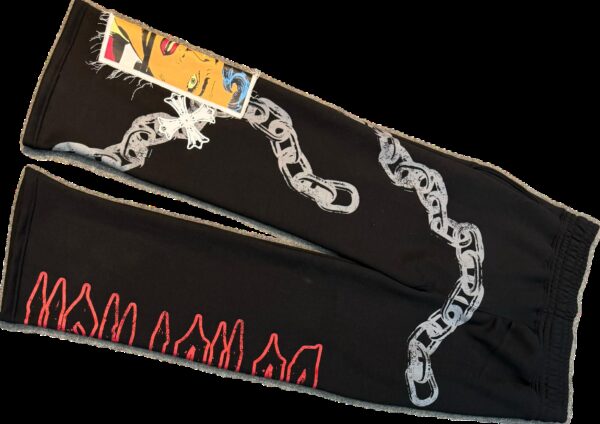 Black Chained Collection Sweatpants - Image 3