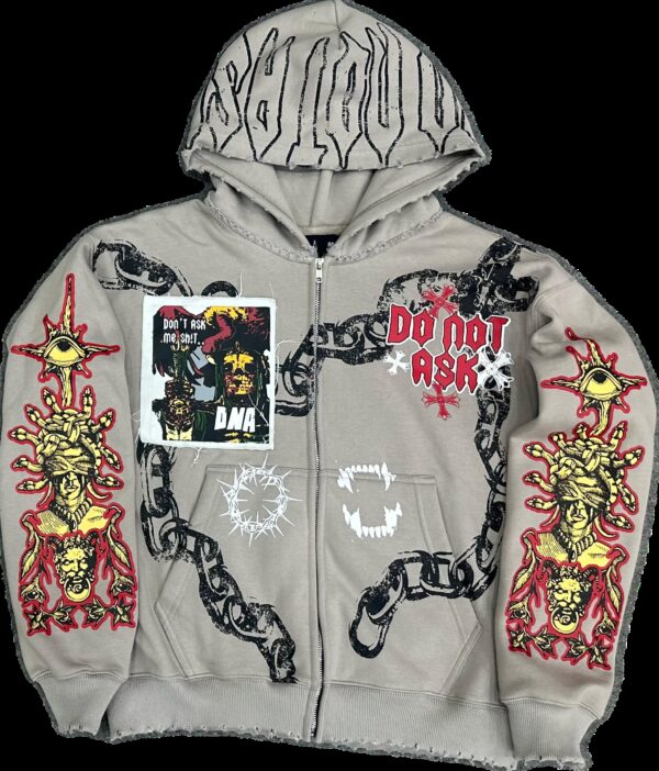 Grey Chained Collection Hoodie