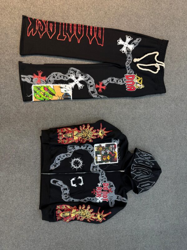 Black Chained Collection Sweatpants - Image 2