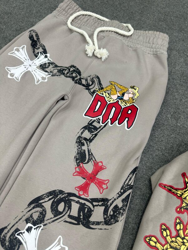 Grey Chained Collection Sweatpants - Image 2